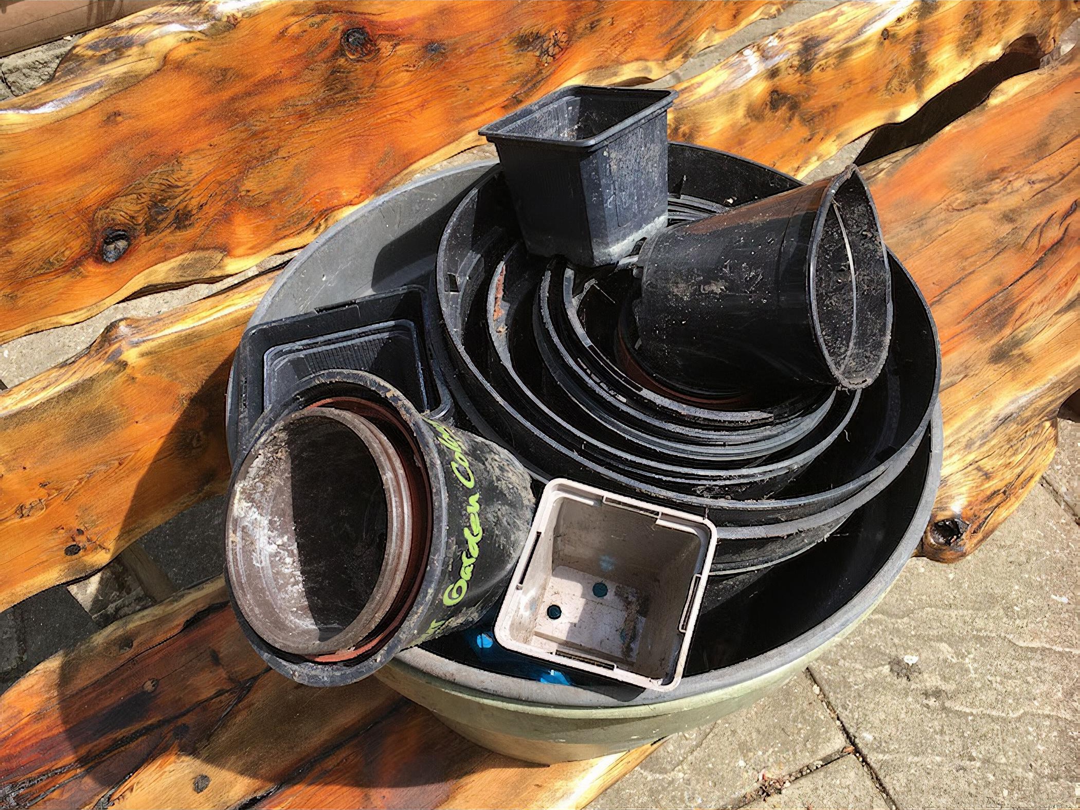 Recycle plastic plant pots